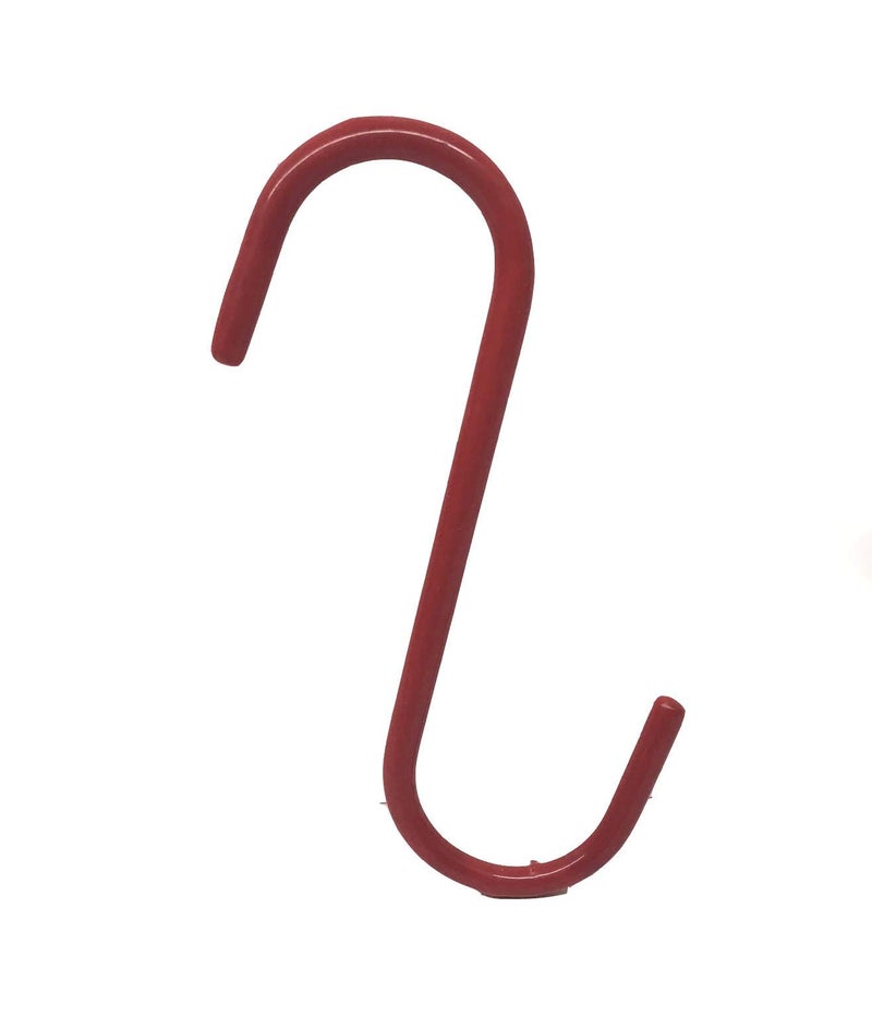 UI PRO TOOLS Set of 10 pc S Shape Utility Hook Set, Vinyl Coated or Chromed Wire (Red Vinyl) - Image 3